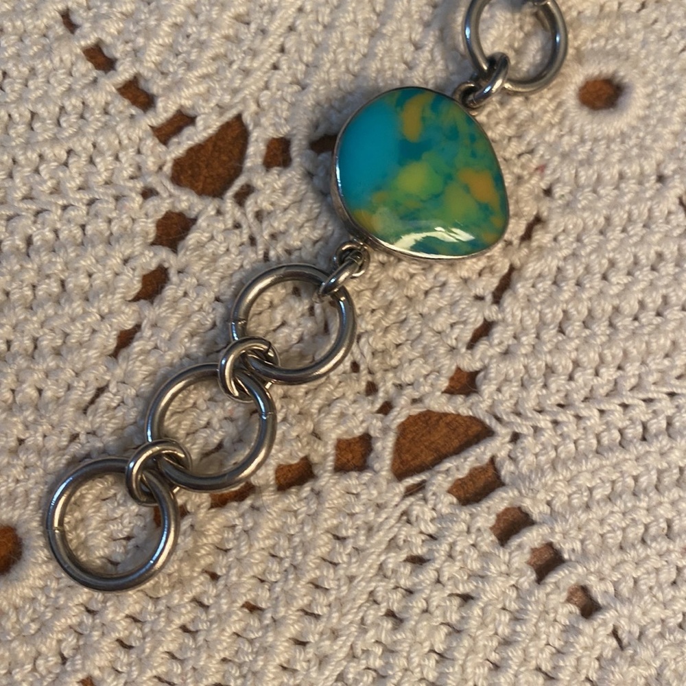 Vintage .925 silver tie dye bracelet - Picture 4 of 8